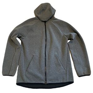 💜 Russell Gray Full-Zip Hoodie Jacket - Fusion Knit - Size S